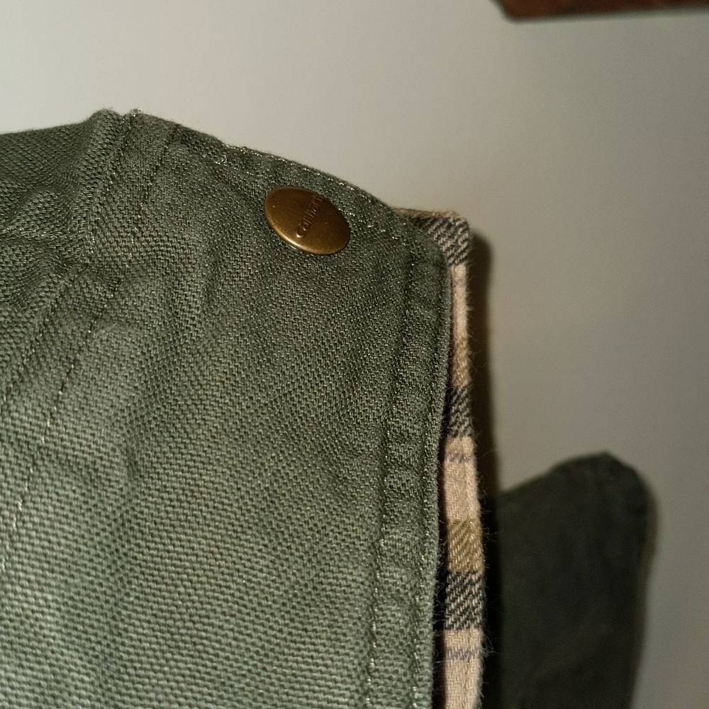 Carhartt Men's Size L Lined Snap Front Barn Chore Jacket Shacket Custom Logo - Picture 8 of 12